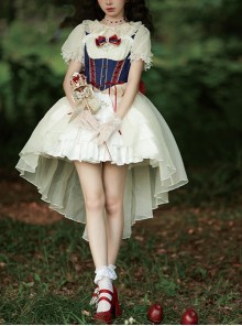 Fairy Tale Overture Series Snow White Princess Fishbone Girdle Large Tail Slim Fit Sweet Lolita Sleeveless Dress JSK