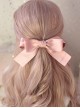 Princess Style Hair Accessory Large Spring Clip Double Layer Satin Bowknot Retro Elegant Sweet Lolita Hairpin