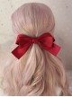 Princess Style Hair Accessory Large Spring Clip Double Layer Satin Bowknot Retro Elegant Sweet Lolita Hairpin