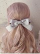 Princess Style Hair Accessory Large Spring Clip Double Layer Satin Bowknot Retro Elegant Sweet Lolita Hairpin