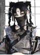 Demon Sword Girl Series Black Japanese Style Gothic Punk Cool Ninja Tassel Triangular Msak Facecloth