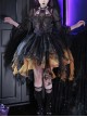 Dead Leaf Butterfly Series Spring Summer Irregular Hem Gothic Lolita Sleeveless Dress JSK Black Shirt Suit