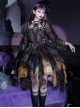 Dead Leaf Butterfly Series Spring Summer Irregular Hem Gothic Lolita Sleeveless Dress JSK Black Shirt Suit