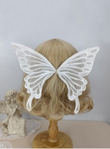 Handmade Lace Exquisite Simulated Versatile Large Butterfly Classic Lolita Hanfu DIY Hairpin