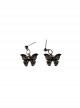 Handmade Drip Oil Sealing Layer Exquisite Simulated Versatile Butterfly Dark Subculture Gothic Lolita Ear Studs