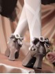 Transoceanic Love Poems Series French Romantic Pearl Chain Delicate Satin Bowknot Classic Lolita High Heels Shoes