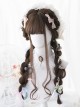 Insomnia Girl Series Soft Girl Gentle Elegant Chocolate Brown Long Curly Hair Flat Bangs Classic Lolita Full Head Wig