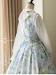 Forest Basket Series Retro Pastoral Style Fresh Light Blue Hydrangeas Print Classic Lolita Sleeveless Dress JSK