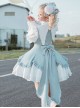 Heartbeat Contract Series Magical Girl Sweet Lolita Pointed Collar Spliced Ruffles Star Bowknot Puff Long Leeves Dress OP