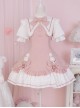 Heartbeat Contract Series Magical Girl Sweet Lolita Pointed Collar Spliced Ruffles Star Bowknot Puff Long Leeves Dress OP