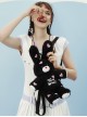 Sweetheart Plush Bunny Long Ears Sweet Cool Harajuku Style Colorful Heart Pattern Cute Kawaii Fashion Bag Backpack