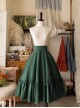 Forest Basket Series Spring Autumn Elegant Versatile Vintage Classic Lolita Petal Ruffles Skirt SK