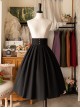 Forest Basket Series Retro Brass Metal Buckle Thick Belt Big Hemline Versatile Classic Lolita Loose Skirt