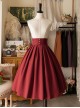 Forest Basket Series Retro Brass Metal Buckle Thick Belt Big Hemline Versatile Classic Lolita Loose Skirt