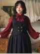 Forest Basket Series Retro V Neckline Tighten Waist Button Versatile Classic Lolita Sleeveless Business Suit Vest