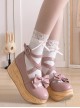 Wood Grain Humanoid Girl Series Retro Elegant Doll Sense Sweet Lolita Strappy Wood Grain Texture Platform Shoes