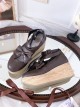 Wood Grain Humanoid Girl Series Retro Elegant Doll Sense Sweet Lolita Strappy Wood Grain Texture Platform Shoes