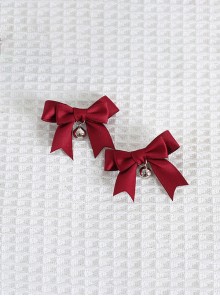 Japanese Style JK Girl Sweet Lolita Cute Versatile Mini Bell Bowknot Hairpin Bangs Clip Side Clip