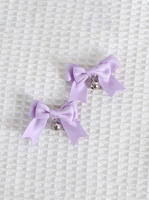 Japanese Style JK Girl Sweet Lolita Cute Versatile Mini Bell Bowknot Hairpin Bangs Clip Side Clip