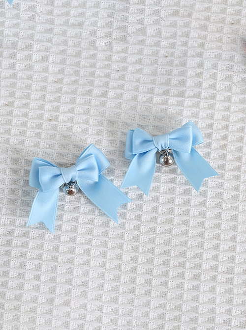 Japanese Style JK Girl Sweet Lolita Cute Versatile Mini Bell Bowknot Hairpin Bangs Clip Side Clip