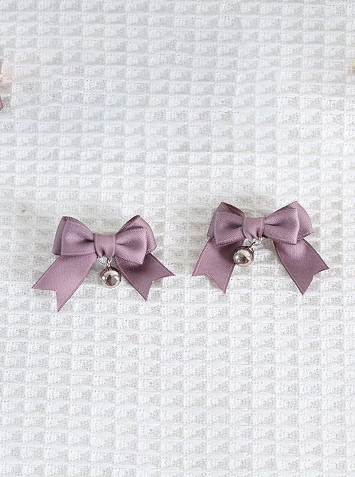 Japanese Style JK Girl Sweet Lolita Cute Versatile Mini Bell Bowknot Hairpin Bangs Clip Side Clip