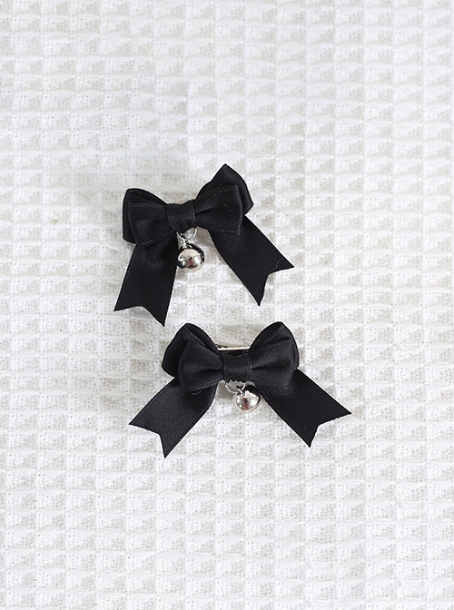 Japanese Style JK Girl Sweet Lolita Cute Versatile Mini Bell Bowknot Hairpin Bangs Clip Side Clip