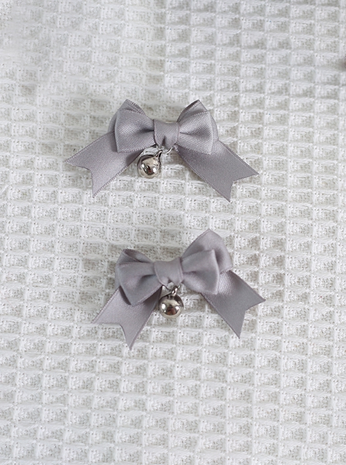 Japanese Style JK Girl Sweet Lolita Cute Versatile Mini Bell Bowknot Hairpin Bangs Clip Side Clip