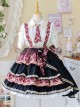 Singing Costume Series Vitality Girl Idol Plaid Ribbon Bowknot Sweet Lolita Short Sleeves Shirt Skirt Full Set