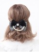 Autumn Winter Thick Velvet Rich Daughter Houndstooth Black White Love Diamond Pearl Decoration Kawaii Fashion Bowknot Hair Clip