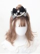 Autumn Winter Thick Velvet Rich Daughter Houndstooth Black White Love Diamond Pearl Decoration Kawaii Fashion Bowknot Hair Clip