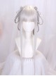 Chinese Style Hanfu Ancient Costume Junior Sister Styling Long Hair Flat Bangs Cute Classic Lolita Full Head Wig