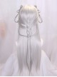 Chinese Style Hanfu Ancient Costume Junior Sister Styling Long Hair Flat Bangs Cute Classic Lolita Full Head Wig