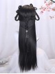 Chinese Style Hanfu Ancient Costume Junior Sister Styling Long Hair Flat Bangs Cute Classic Lolita Full Head Wig