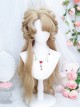 Roselle Series Golden Gorgeous Noble Oil Painting Style Side Parted Bangs Natural Simulated Long Curls Hair Classic Lolita Wig