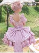 Puff Rose Series Princess Fluffy Ruffled Ballet Style Doll Sense Sweet Lolita Bowknot Tail Puff Sleeves Dress OP