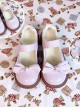 Macaron Series Cute Daily Lovely Round Toe Bowknot Biscuit Rubber Flat Sole Sweet Lolita Shallow Mouth Shoes