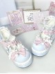 Cheese Sweetheart Series Cute Gorgeous Bowknot Lace Macaron Childish Sweet Lolita Increase Height Platform Shoes