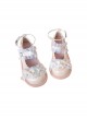 Little Peach Series Cute Lace Loving Heart Bowknot Tie Sweet Lolita Petal Edge Shallow Mouth Rubber Biscuit Bottom Shoes