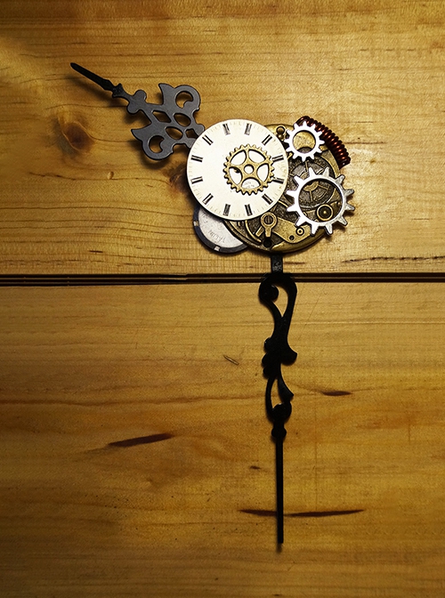Steampunk Style Mechanical Metal Gear Clock Pointer Wedding Groom Best Man Decorative Brooch Corsage