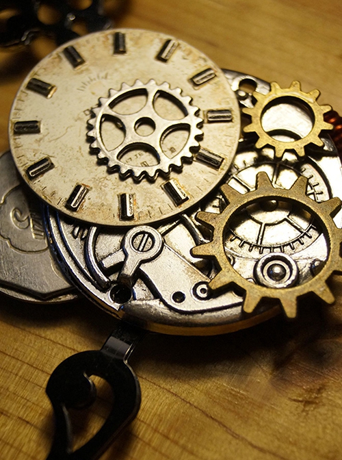 Steampunk Style Mechanical Metal Gear Clock Pointer Wedding Groom Best Man Decorative Brooch Corsage