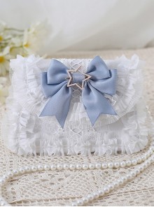 Gorgeous Palace Style Bowknot Elegant Versatile Sweet Pearl Strand Lace Chain Classic Lolita Crossbody Handbag