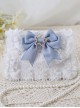 Gorgeous Palace Style Bowknot Elegant Versatile Sweet Pearl Strand Lace Chain Classic Lolita Crossbody Handbag