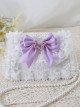 Gorgeous Palace Style Bowknot Elegant Versatile Sweet Pearl Strand Lace Chain Classic Lolita Crossbody Handbag