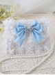 Gorgeous Palace Style Bowknot Elegant Versatile Sweet Pearl Strand Lace Chain Classic Lolita Crossbody Handbag