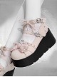 Witch Sweetheart Series Ribbon Bowknot Sweet Cool Lolita Punk Subculture Hot Girl Round Toe Gothic Canvas Platform Shoes