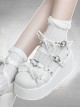 Witch Sweetheart Series Ribbon Bowknot Sweet Cool Lolita Punk Subculture Hot Girl Round Toe Gothic Canvas Platform Shoes