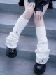 Dark Subculture Asymmetrical Design Hand Knitted Hole Elastic Band Long Loose Punk Style Leg Cover