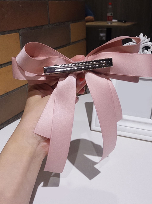 Purely Handmade Daily Commute Girl Temperament Versatile Sweet Lolita Satin Ribbon Bowknot Hairpin