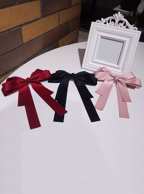 Purely Handmade Daily Commute Girl Temperament Versatile Sweet Lolita Satin Ribbon Bowknot Hairpin