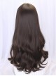 Japanese Style Simple Daily Commute Long Roll Hair Flat Bangs Sweet Lolita Cute Full Head Wig